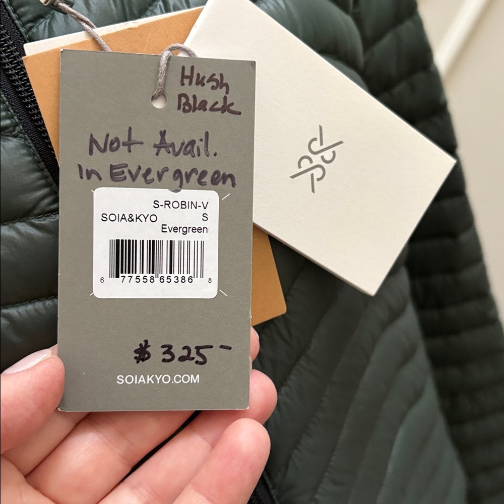 Soia&kyo Robin light down packable jacket in colour evergreen sz s - Picture 12 of 14